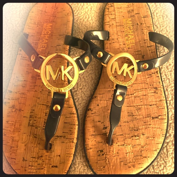 Michael Kors Cork jelly NAVY BLUE sandals NEW! - Picture 1 of 4